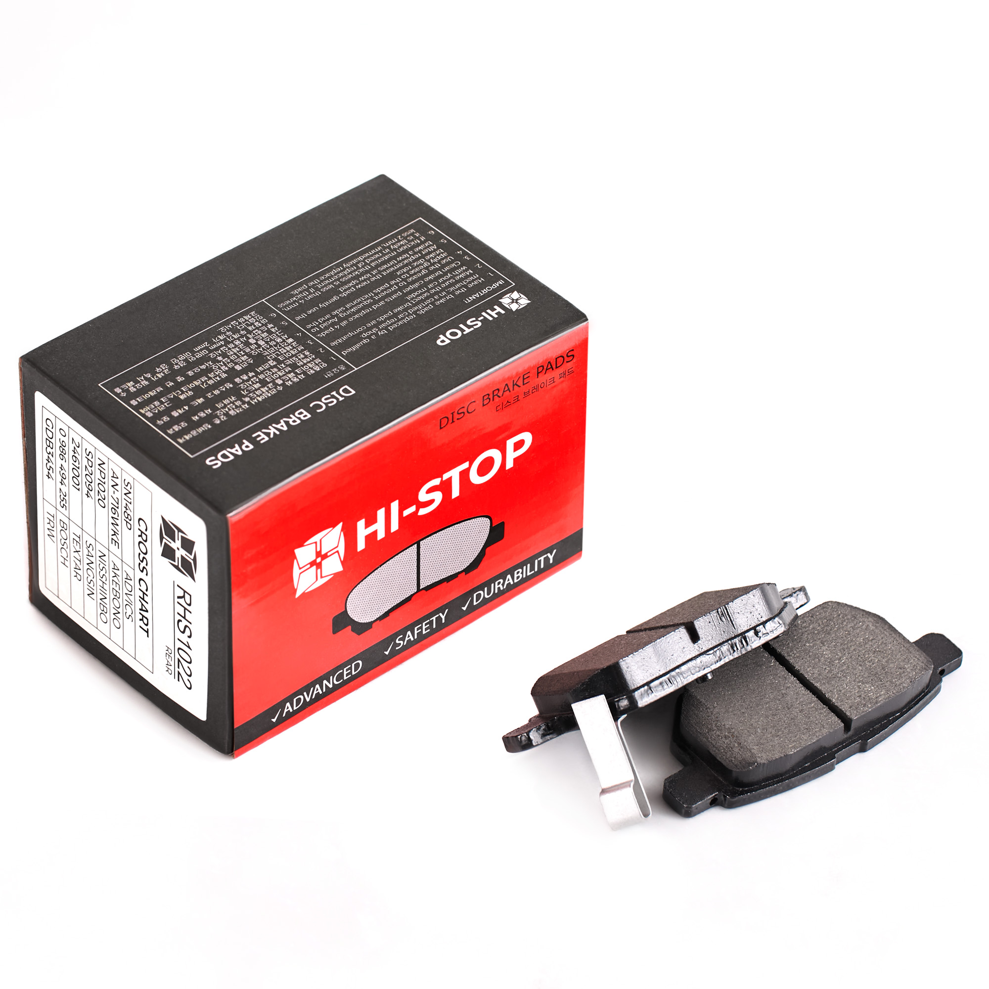 Колодки тормозные дисковые HI-STOP RHS1022