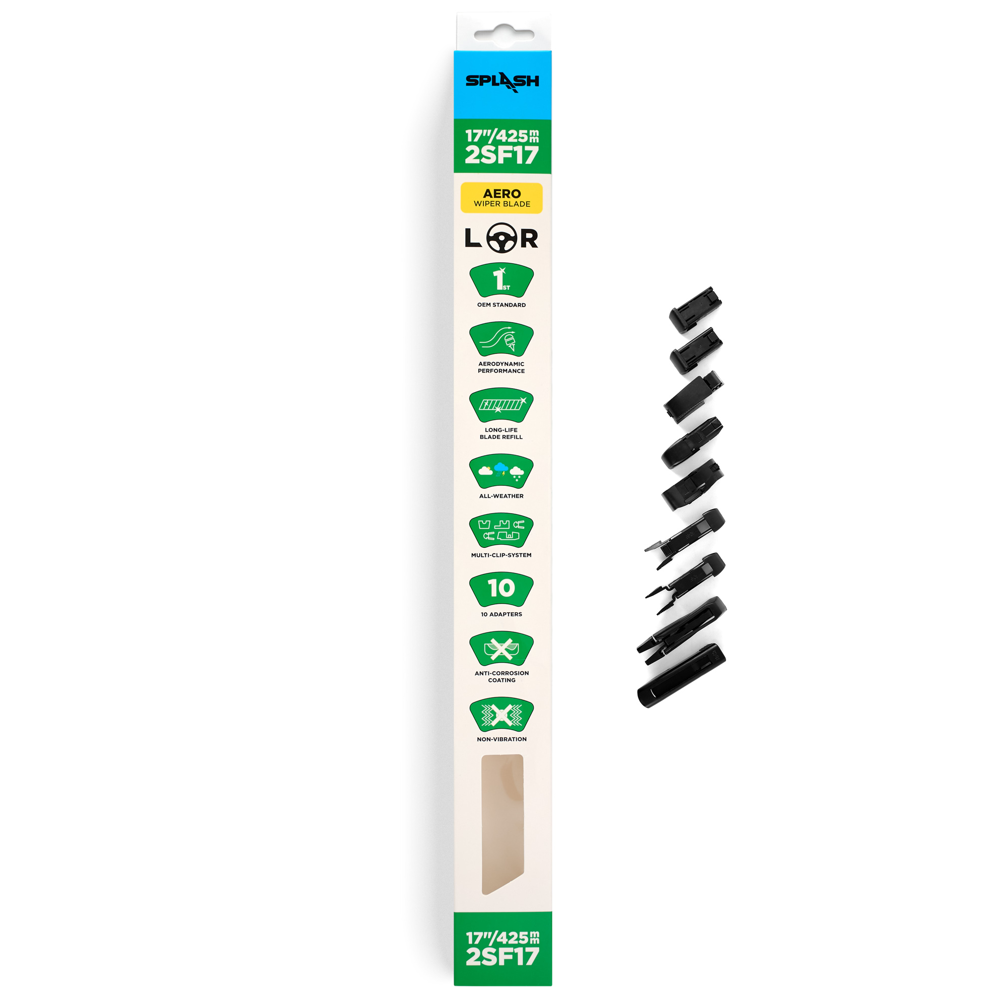 Щетка стеклоочистителя бескаркасная SPLASH 430mm (17") 2SF17