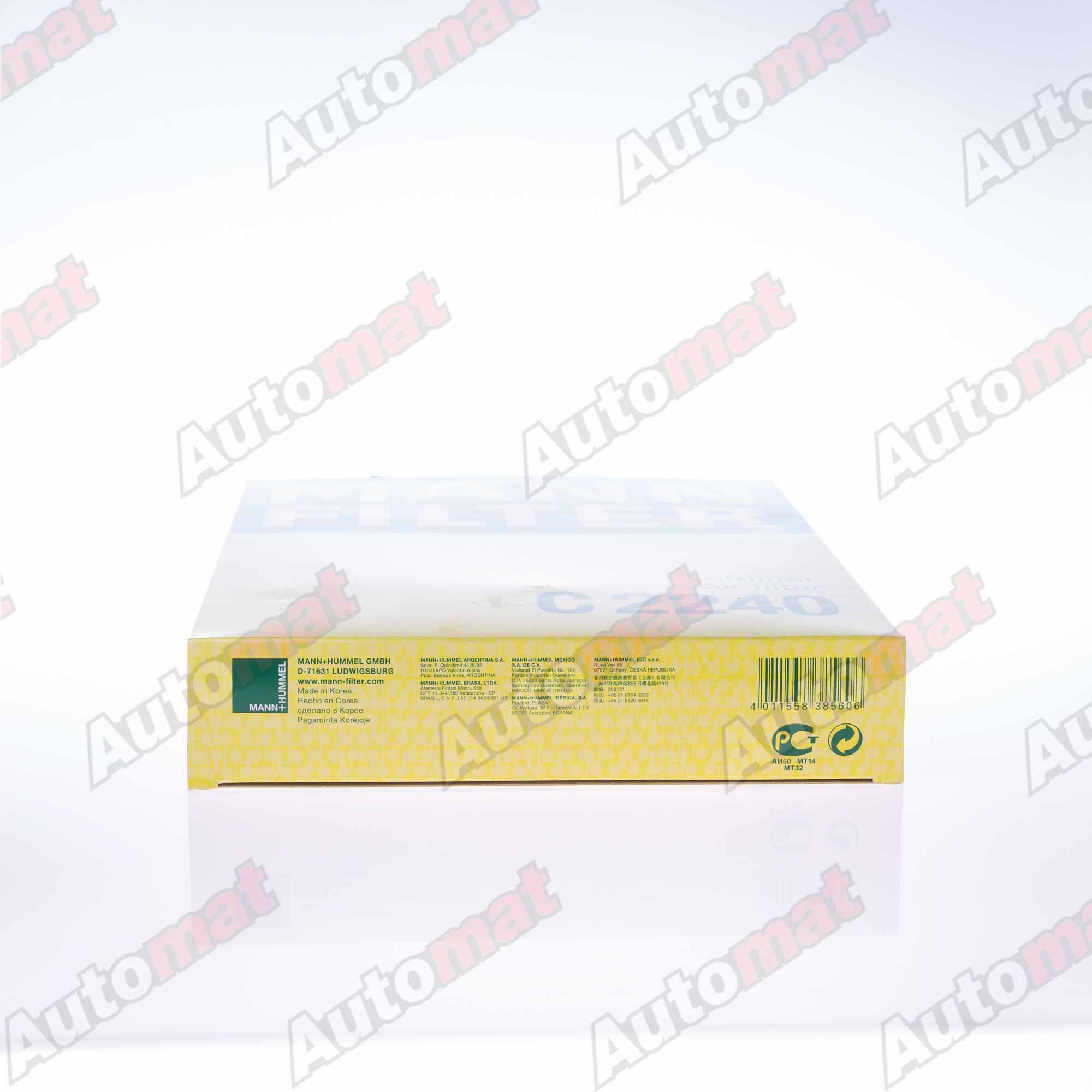 Фильтр воздушный MANN-FILTER C 2240 / A-886