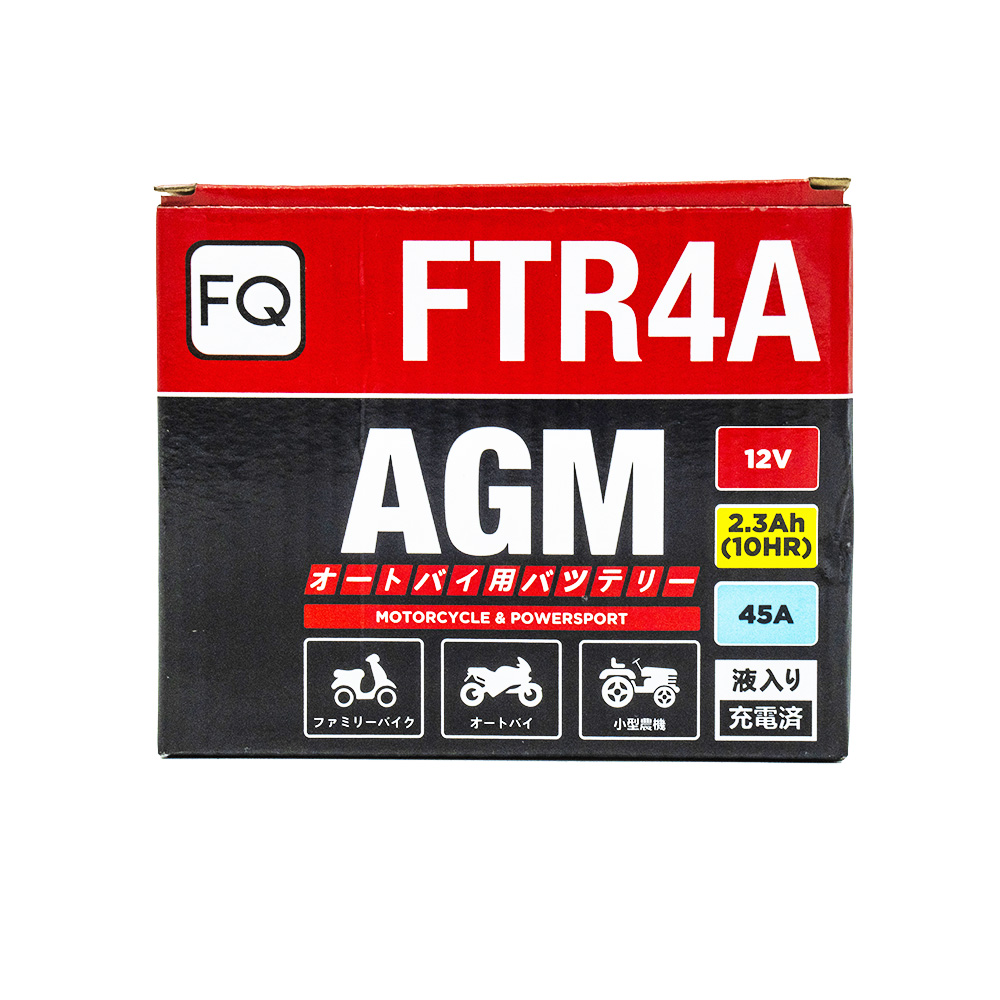 Мото аккумулятор FQ 2,3 Ah FTR4A AGM