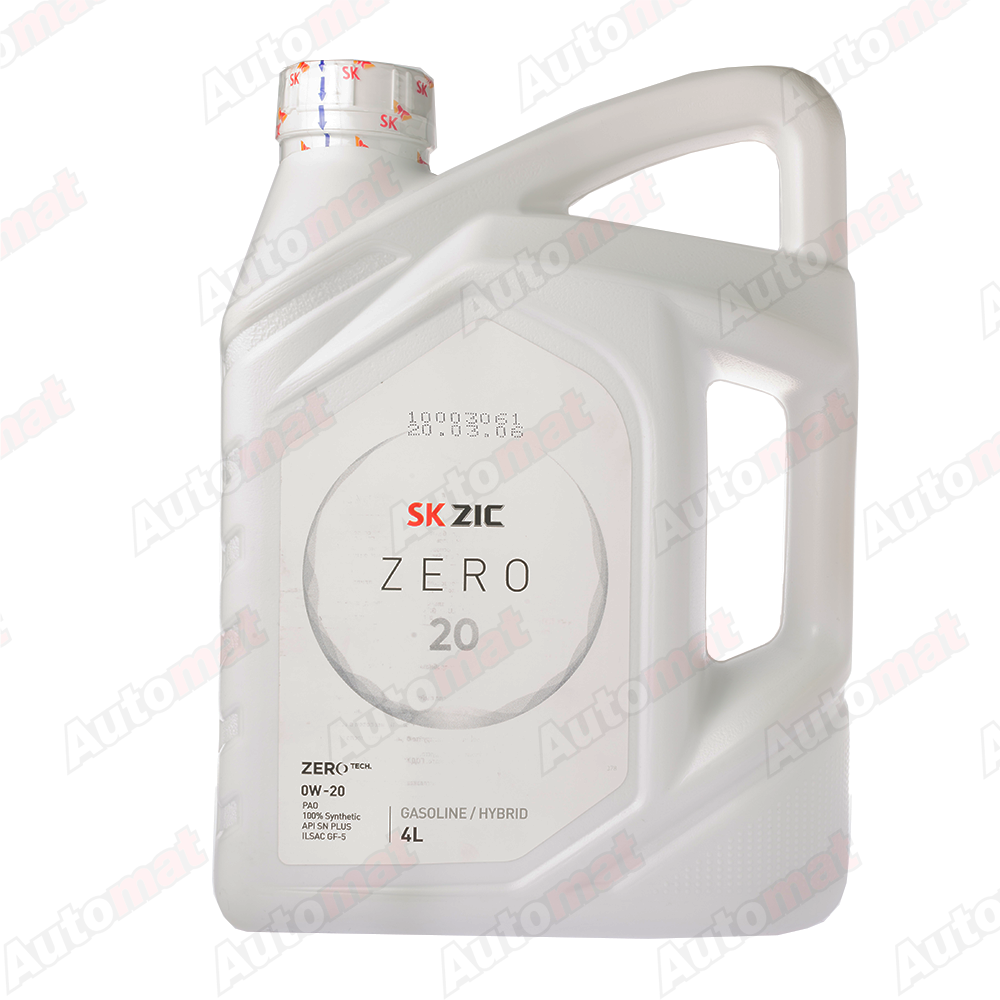 Моторное масло ZIC ZERO 20 0W20 SN PLUS SN-RC GF-5, 4л