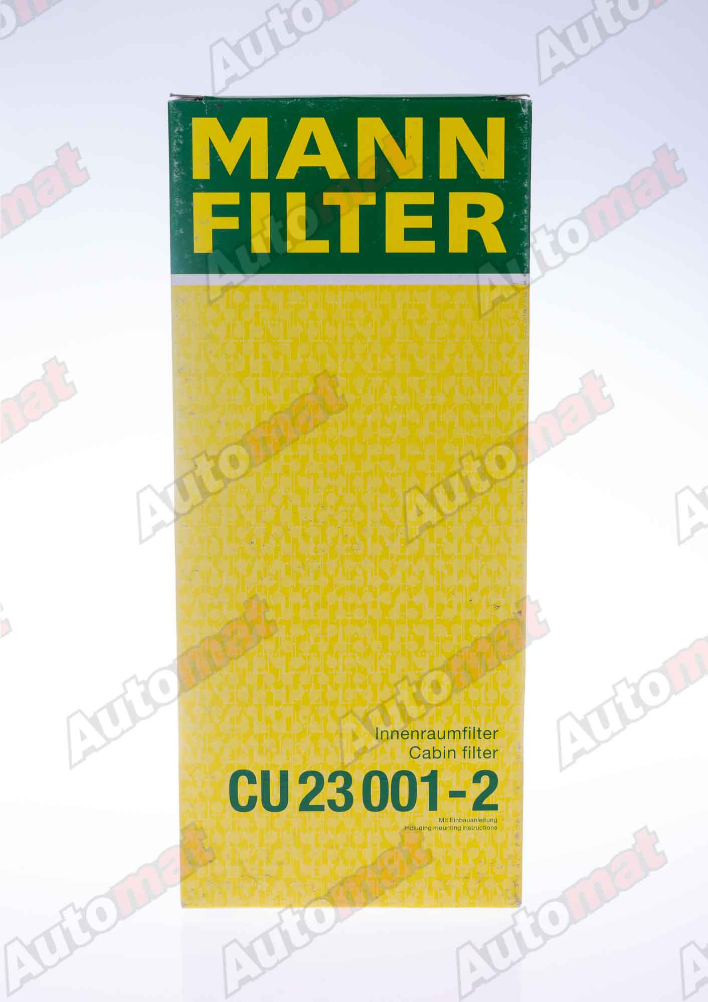 Фильтр салонный MANN-FILTER CU 23001-2 / AC-404