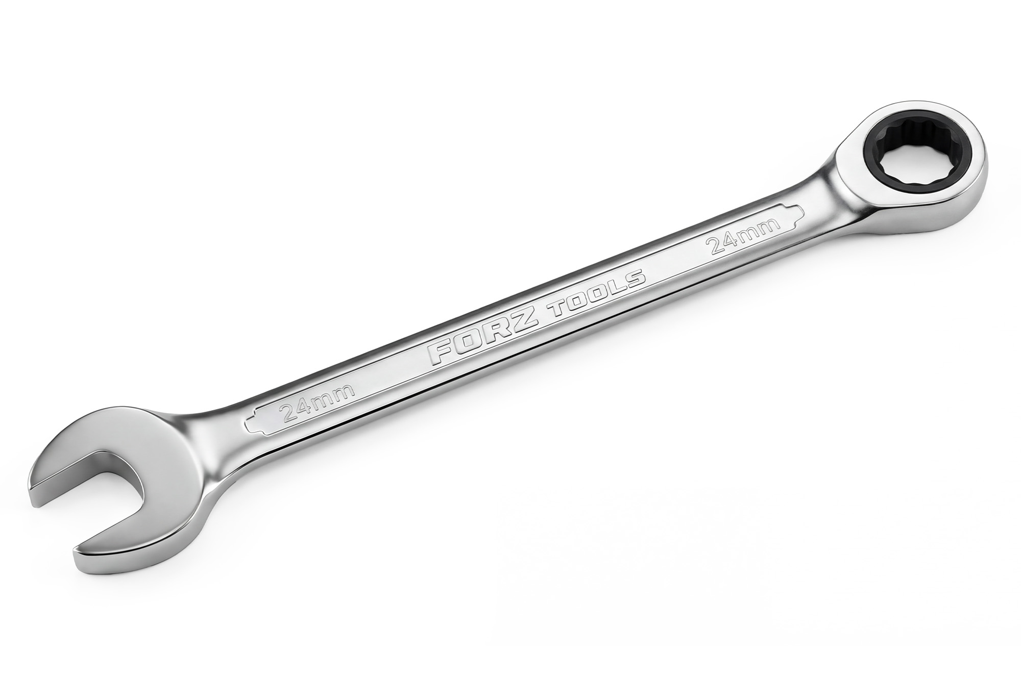 Комбинированный трещоточный ключ FORZ 24 мм, CrV, 72 зуба