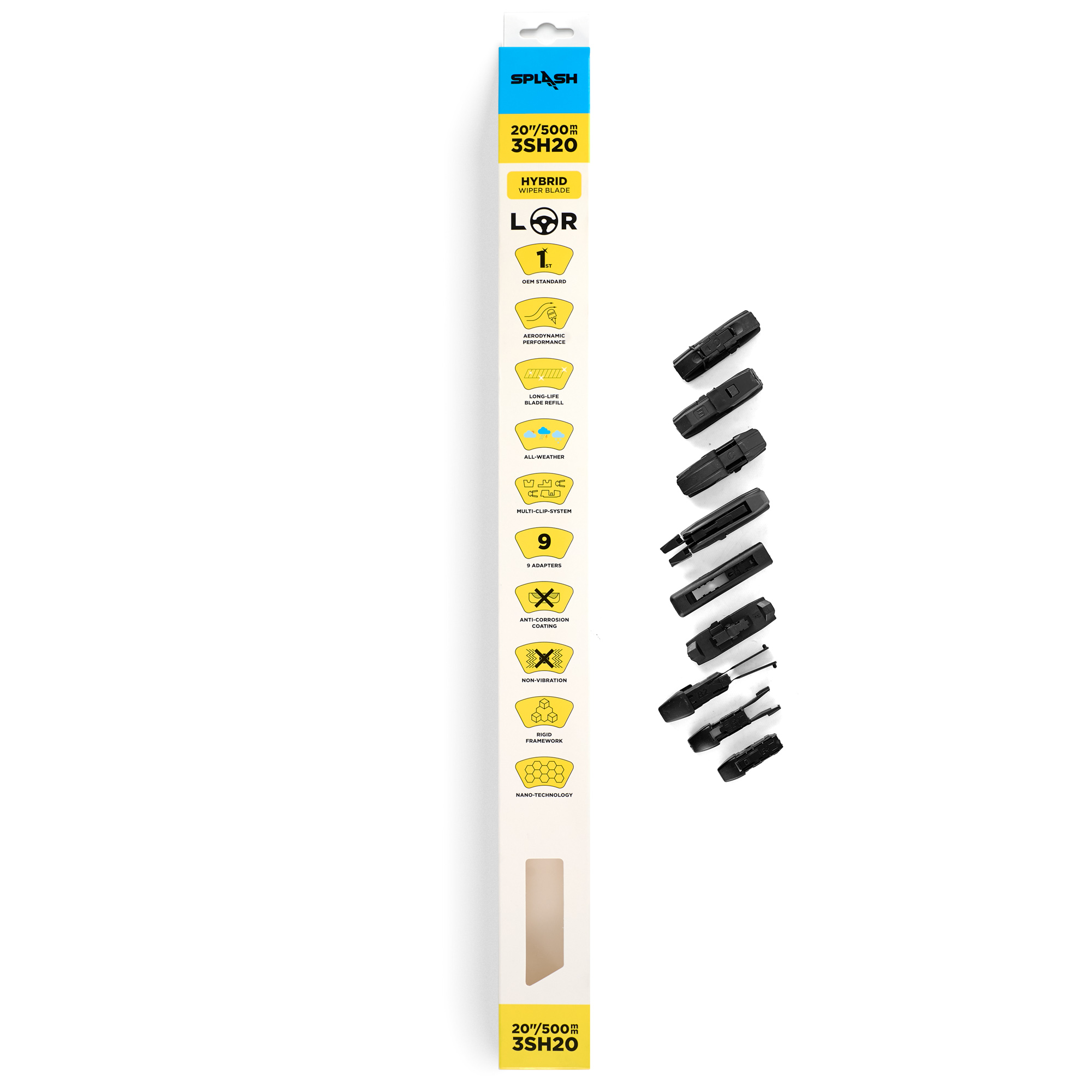 Щетка стеклоочистителя гибридная SPLASH 500mm (20") 3SH20