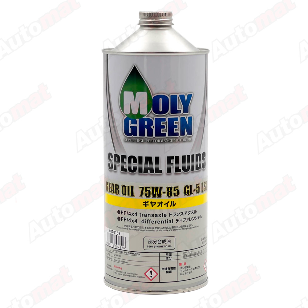 Трансмиссионное масло MOLYGREEN GEAR OIL 75W-85 GL-5 LSD, 1л