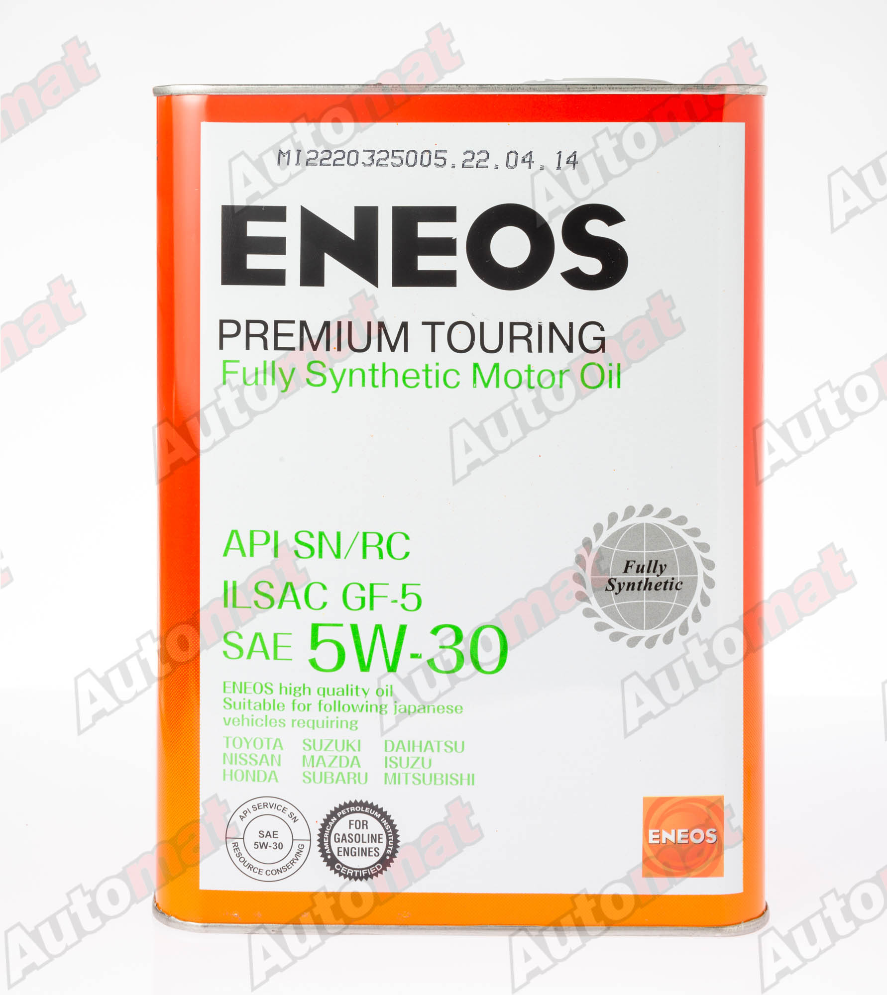 Моторное масло ENEOS PREMIUM TOURING 5W-30 SN FULLY SYNTHETIC, 4л