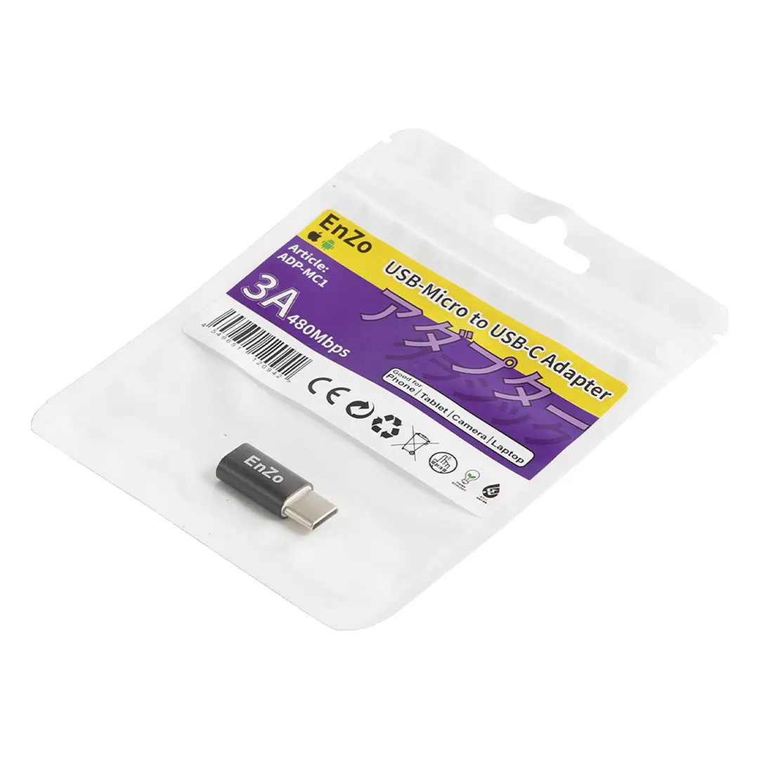 OTG-переходник EnZo USB Micro USB Type-C черный ADP-MC1