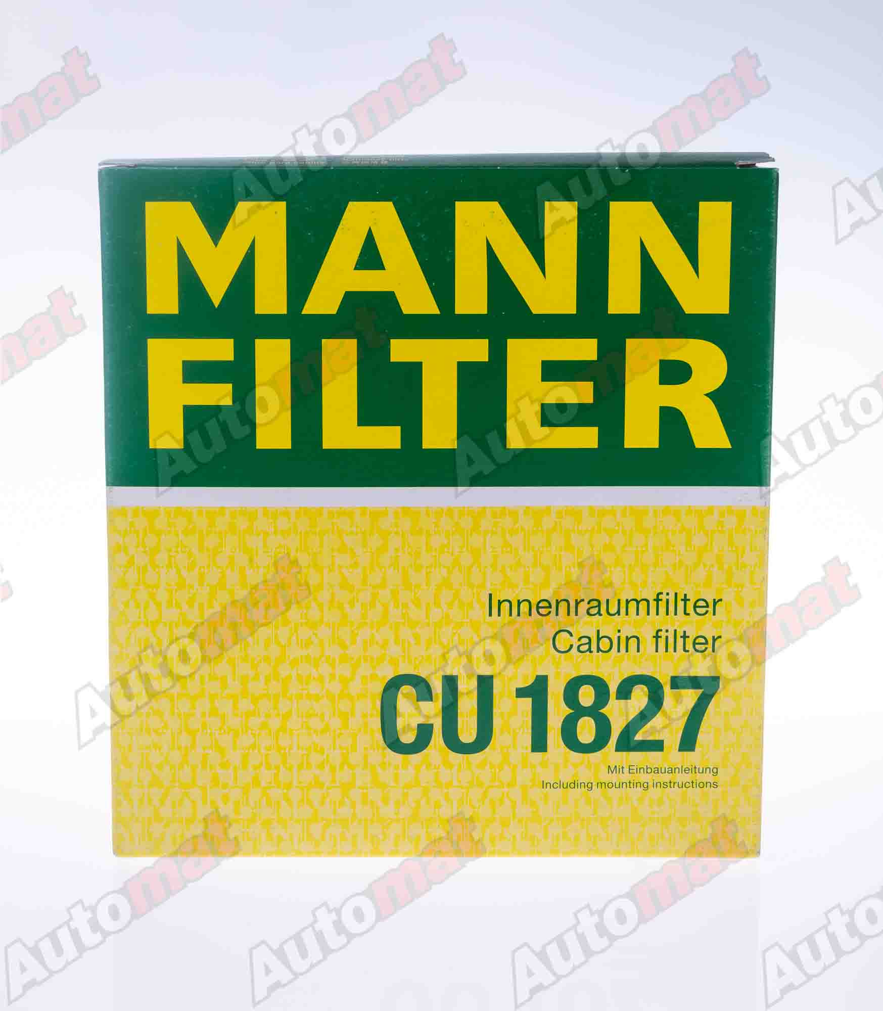 Фильтр салонный MANN-FILTER CU 1827 / AC-933