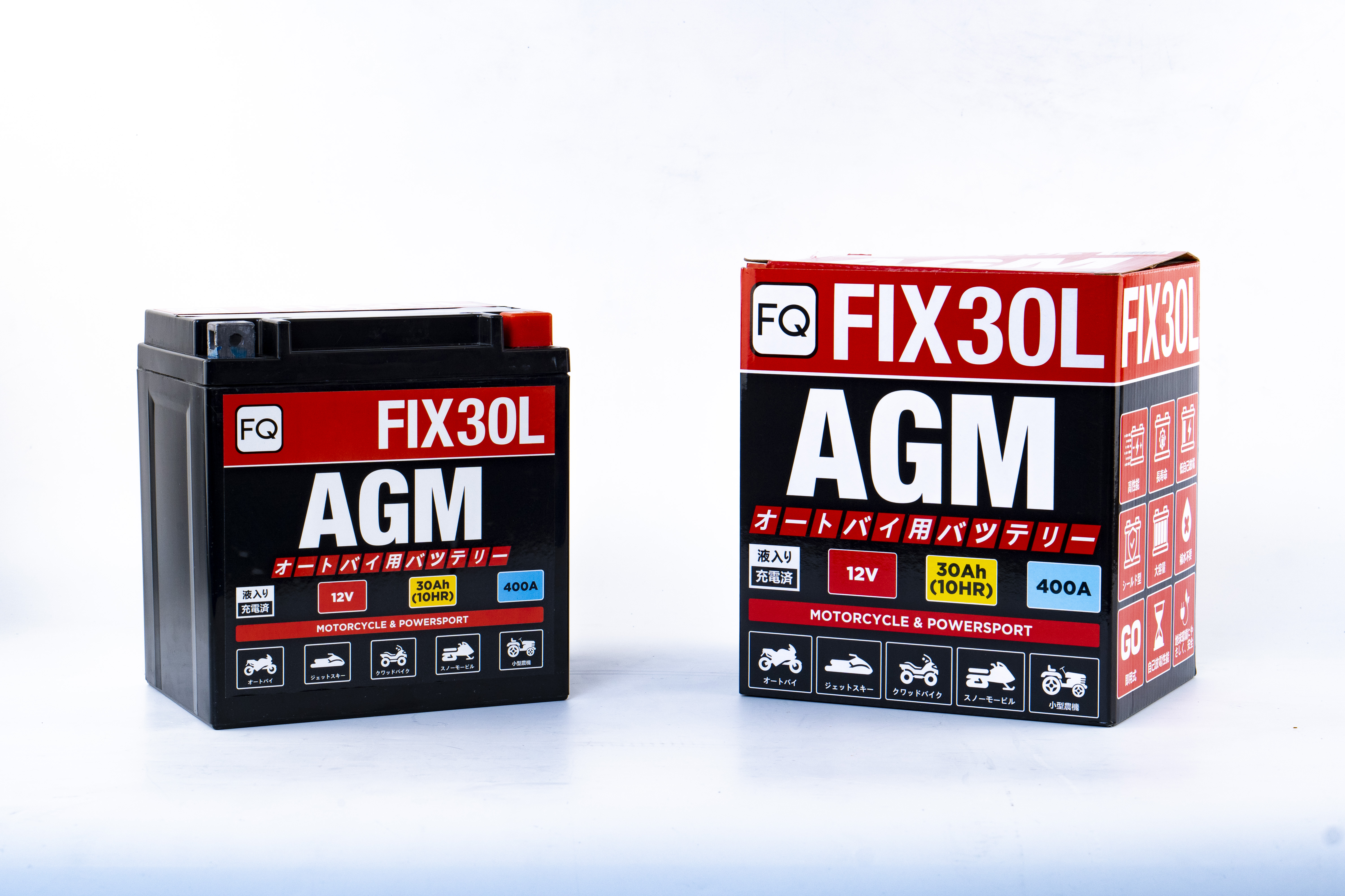 Мото аккумулятор FQ 30,0Ah FIX30L AGM