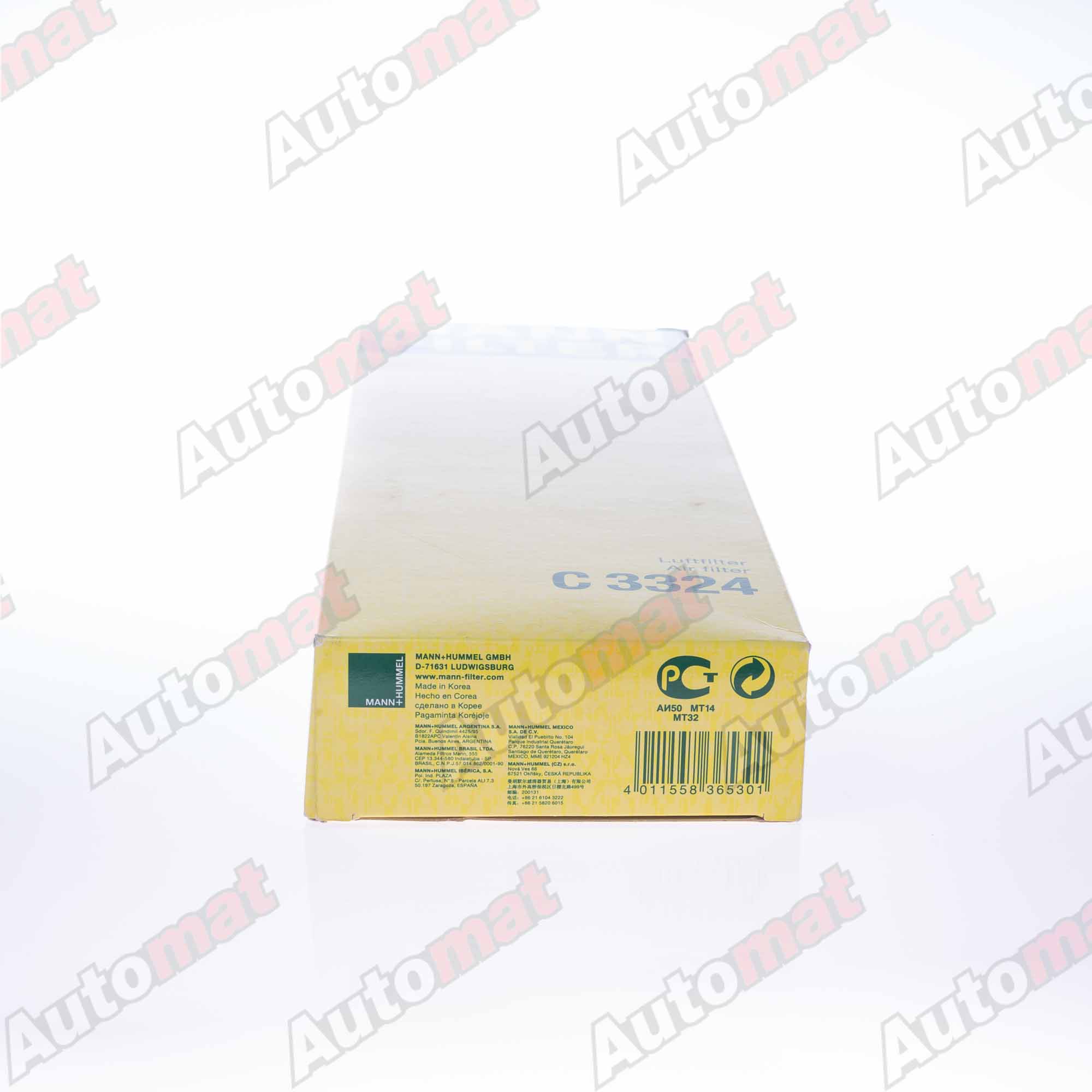 Фильтр воздушный MANN-FILTER C 3324 / A-874