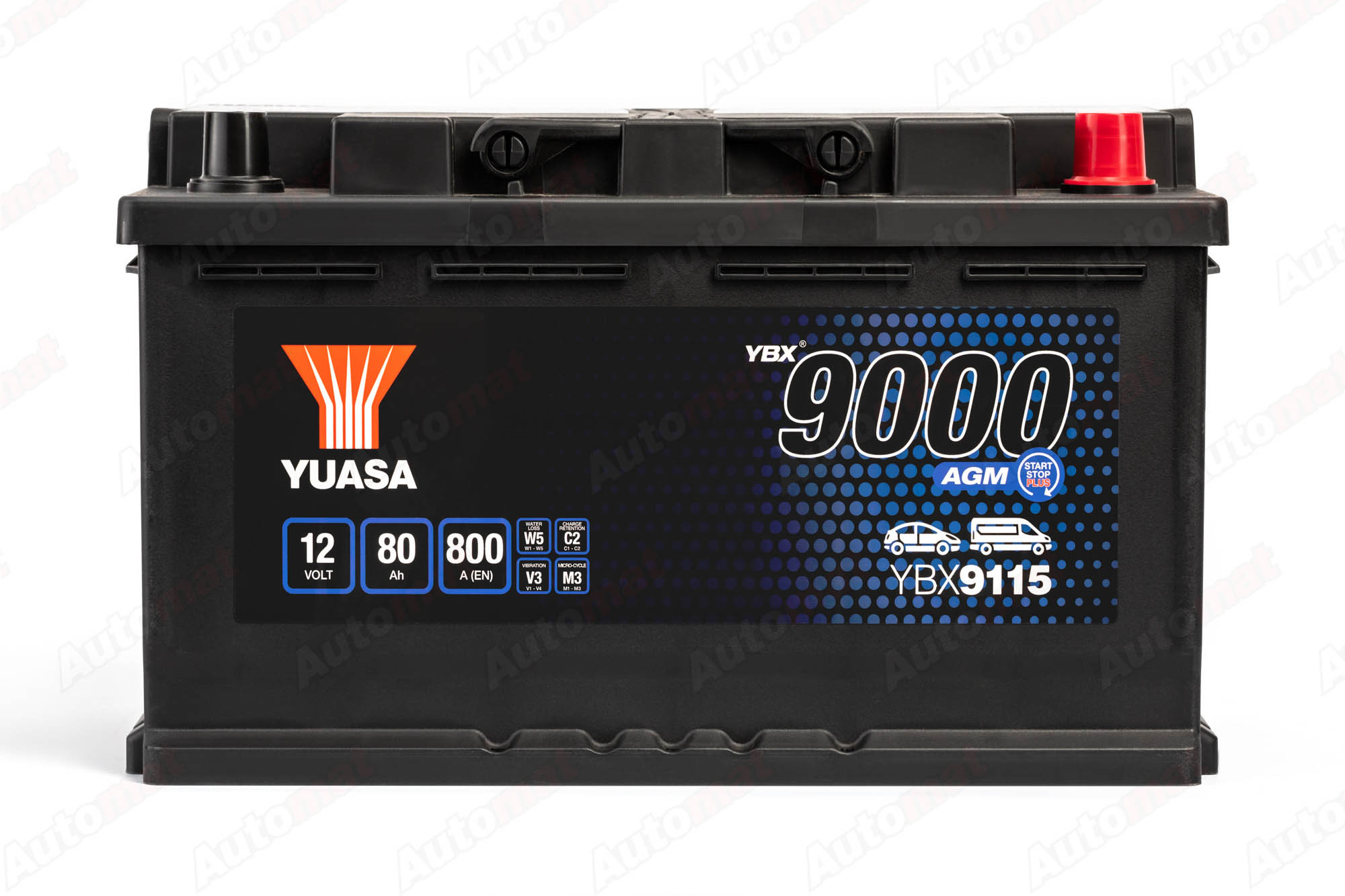 Аккумулятор YUASA YBX9000 AGM SERIES 80 А/ч YBX9115 