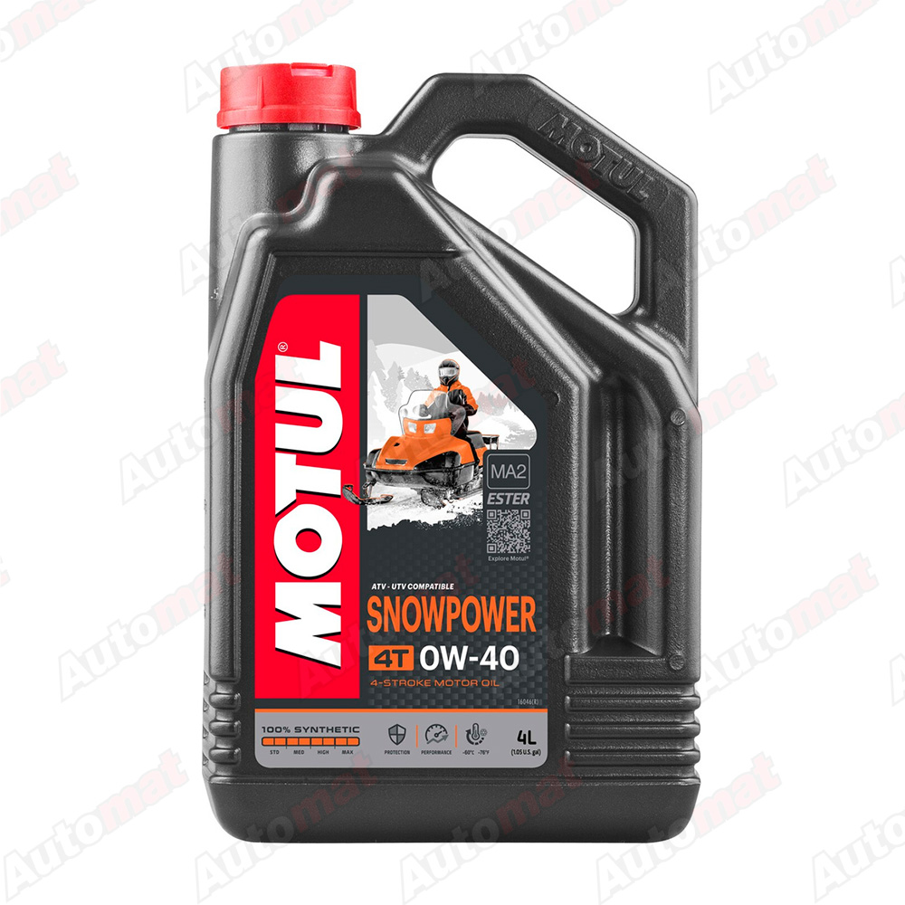 Масло моторное Motul Snowpower 4T 0W-40 синтетическое, 4л