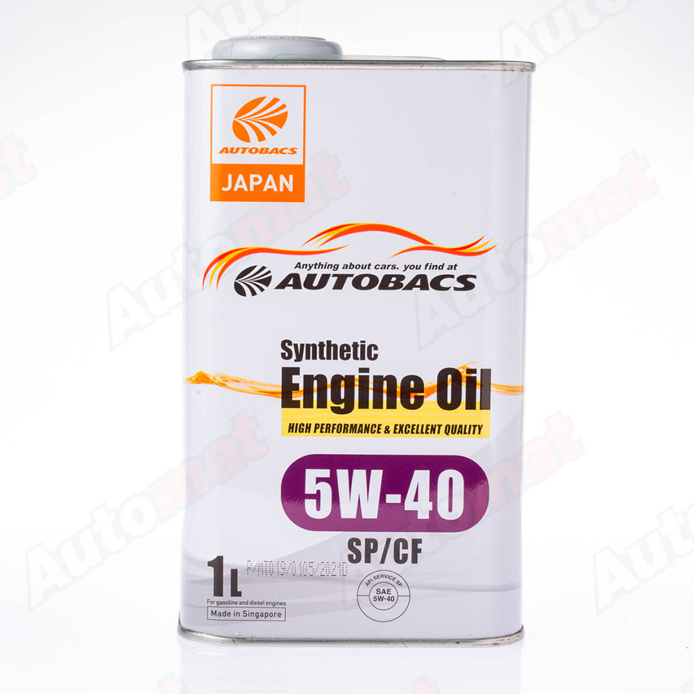 Моторное масло AUTOBACS ENGINE OIL SYNTHETIC 5W40 SP/CF, 1л