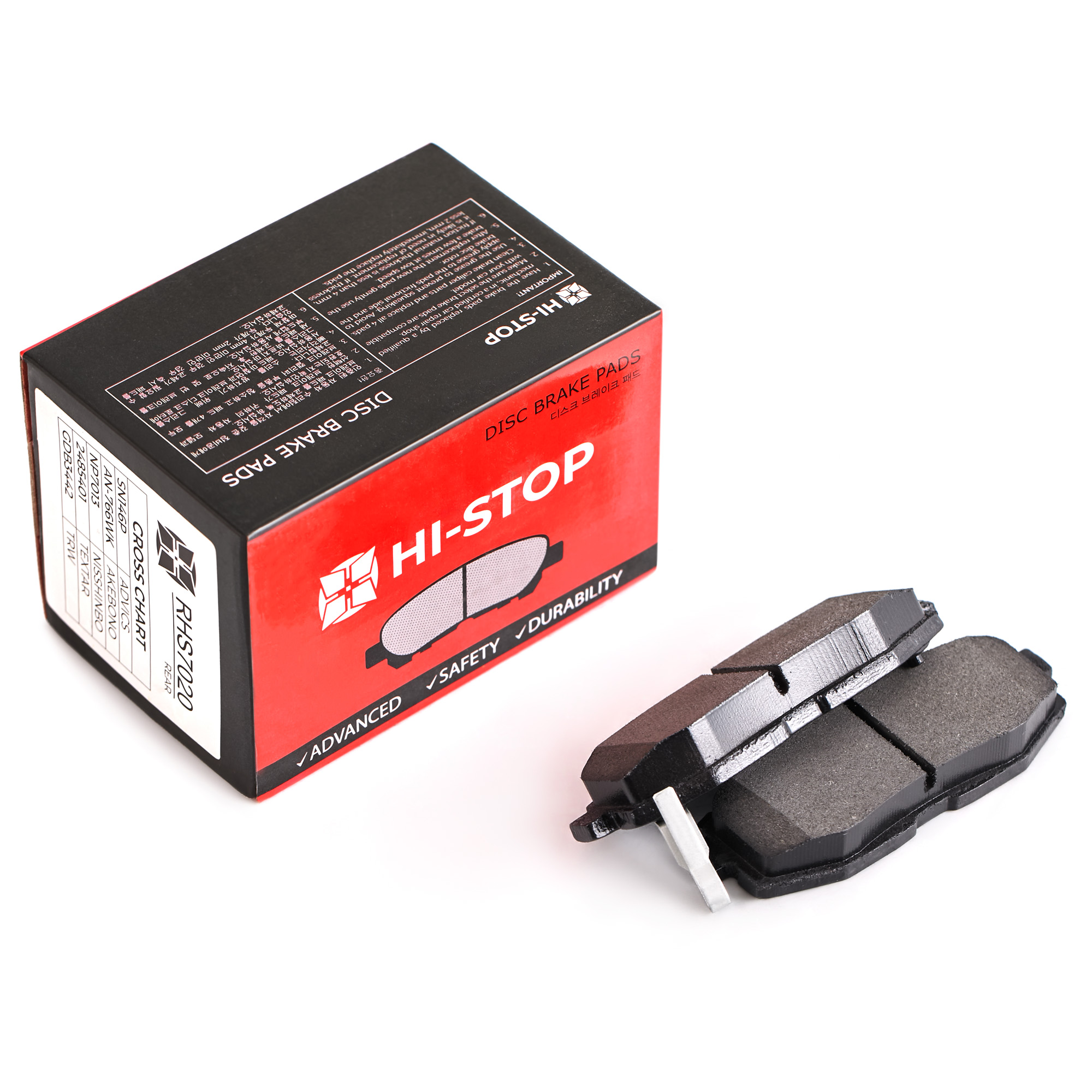 Колодки тормозные дисковые HI-STOP RHS7020