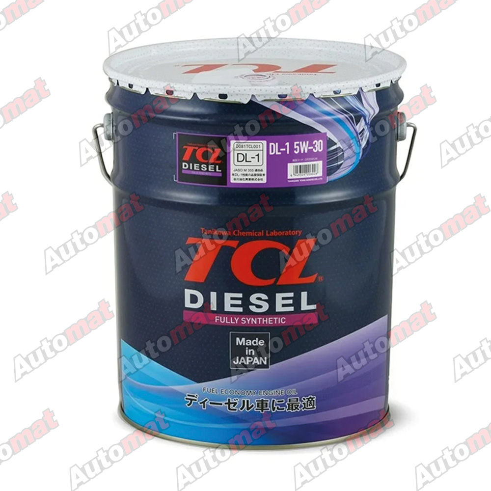 Масло для дизельных двигателей TCL Diesel, Fully Synth, DL-1, 5W30, 20л, D0200530