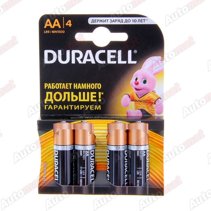 Батарейки щелочные DURACELL BASIC LR6, 4 шт