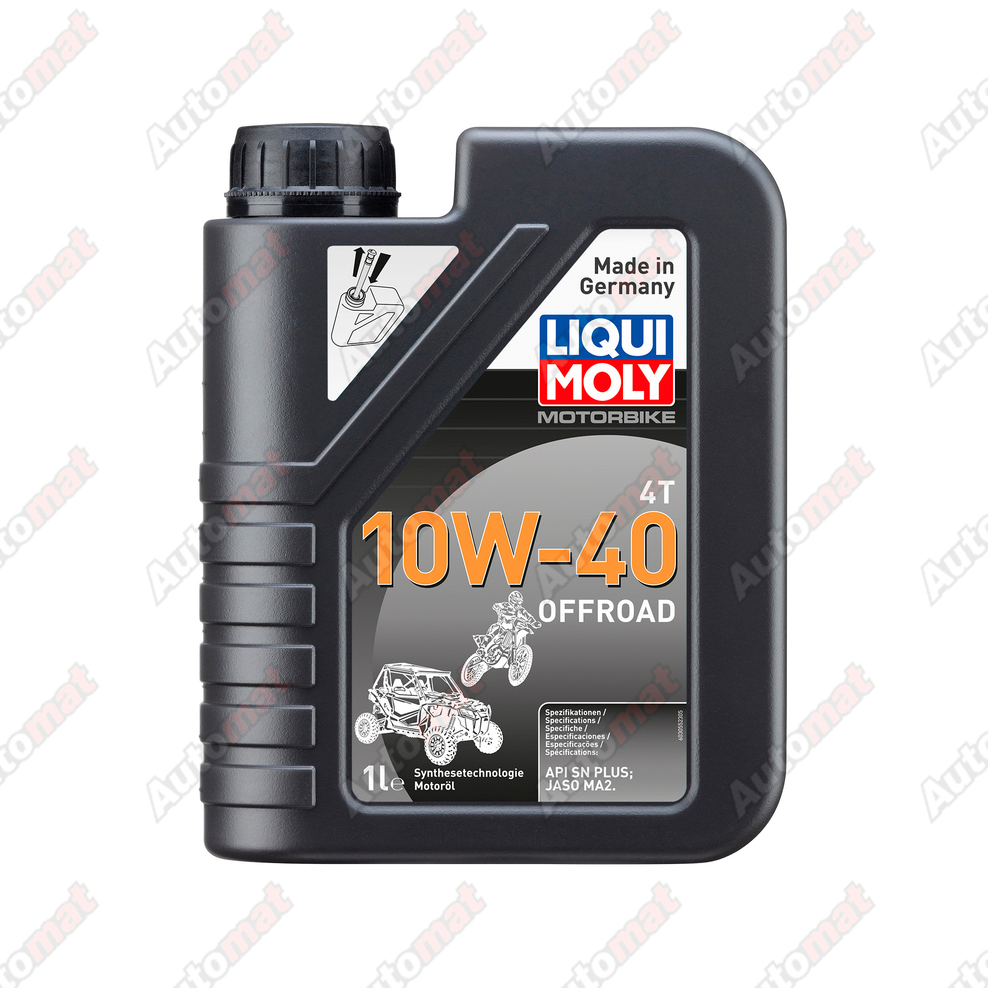 Синтетическое моторное масло д/4-т.двиг. LiquiMoly Motorbike 4T Offroad 10W-40 SN Plus MA2 (1л) 3055