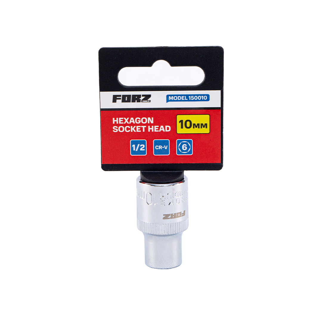 Головка торцевая шестигранная FORZ (1/2), 10 мм, CrV