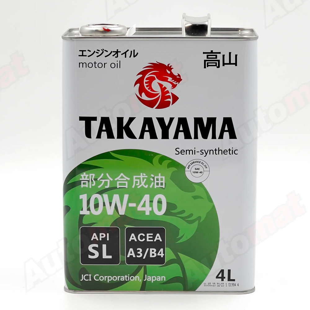 Моторное масло TAKAYAMA SAE 10W-40 SL A3/B4, 4л