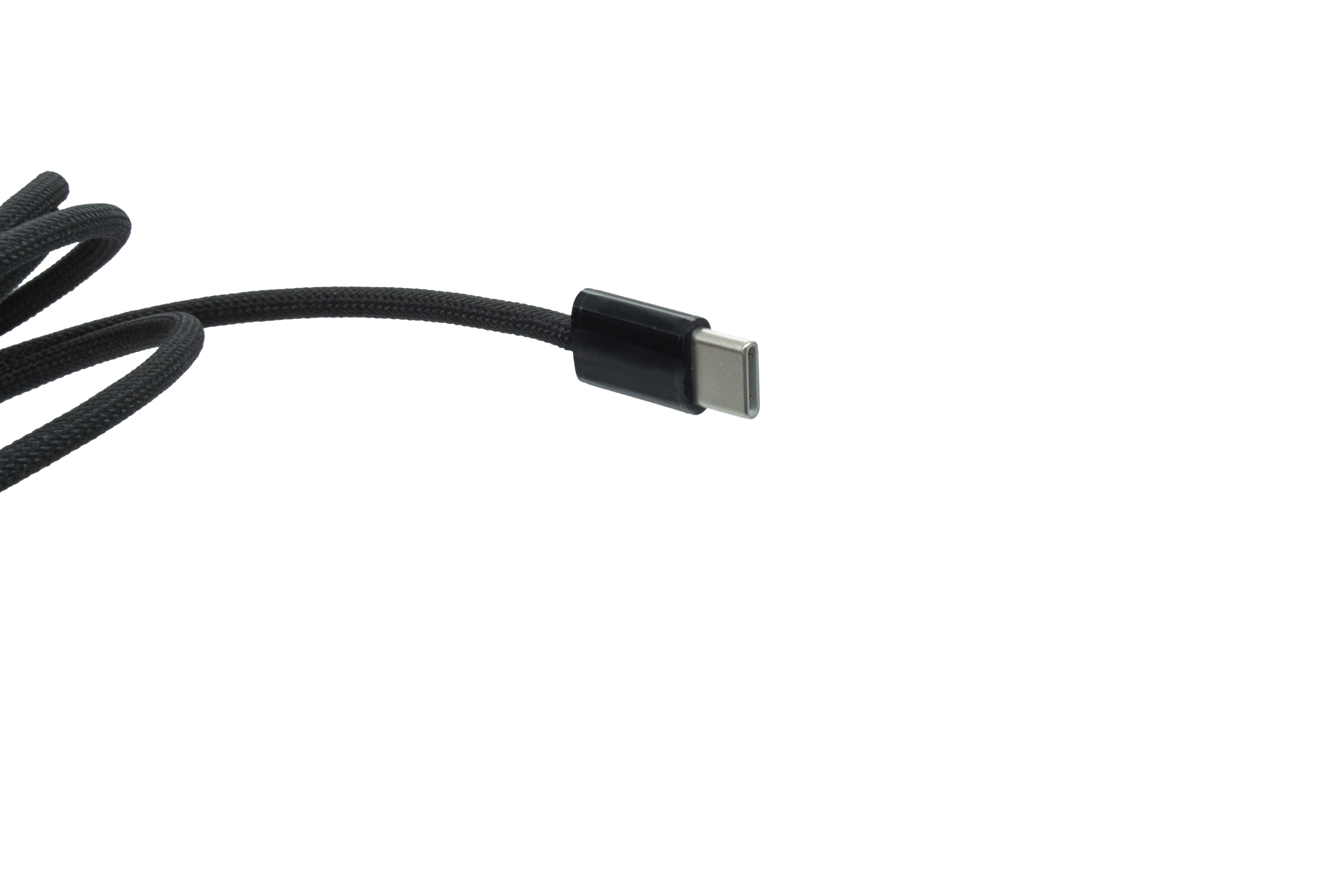 Кабель EnZo USB Type-C USB Type-C плетеный черный 1м CC60W-BB1