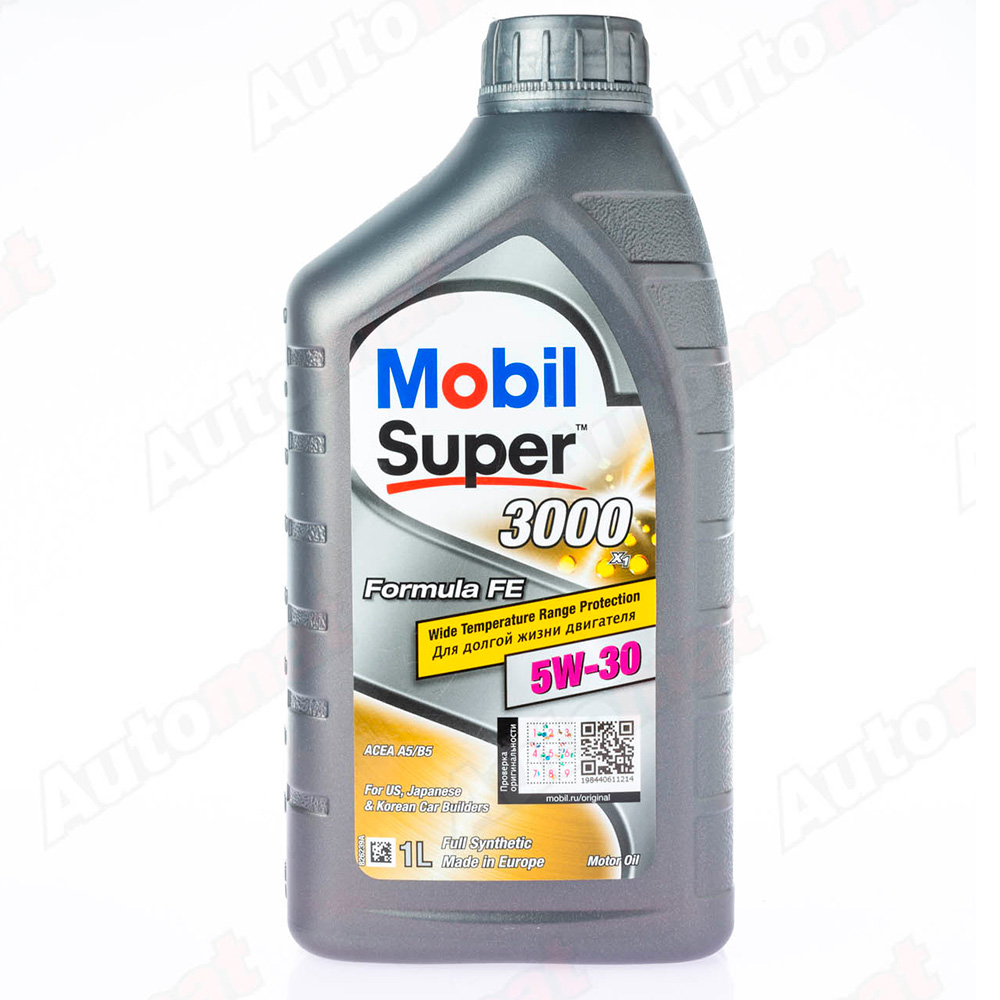 Моторное масло MOBIL SUPER 3000 X1 FORMULA FE 5W-30 FULLY SYNTHETIC, 1л