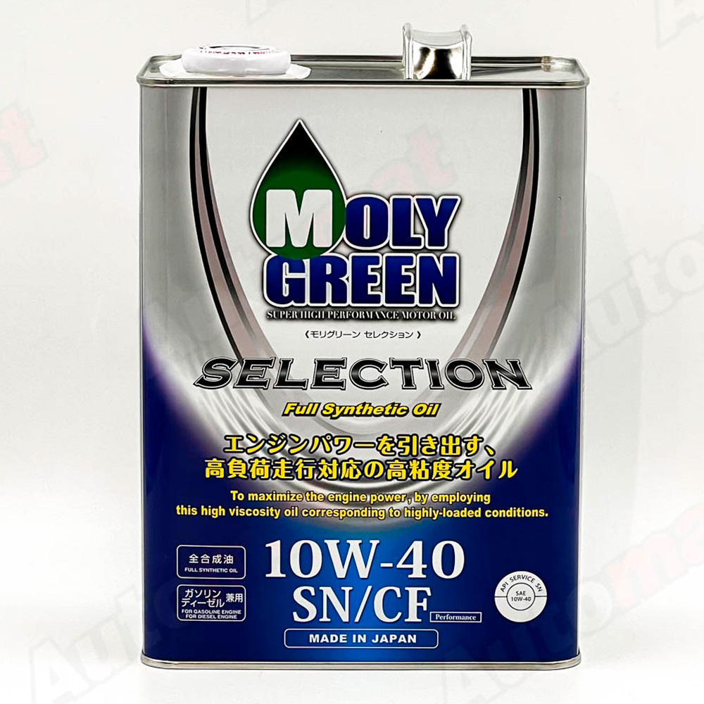 Моторное масло MOLYGREEN SELECTION 10W-40 SN/CF FULLY SYNTHETIC, 4л