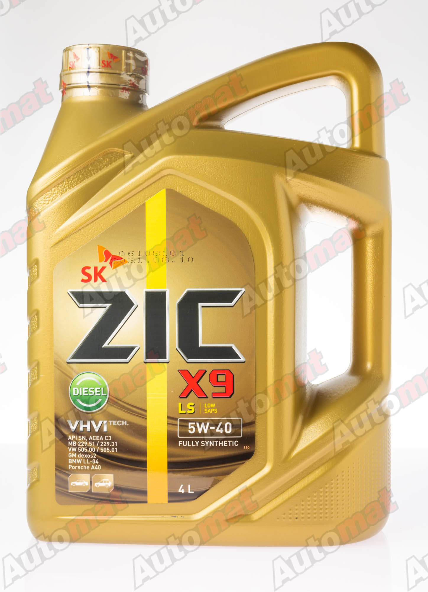 Моторное масло ZIC X9 LS Diesel 5w40 SN/CF С3, 4л