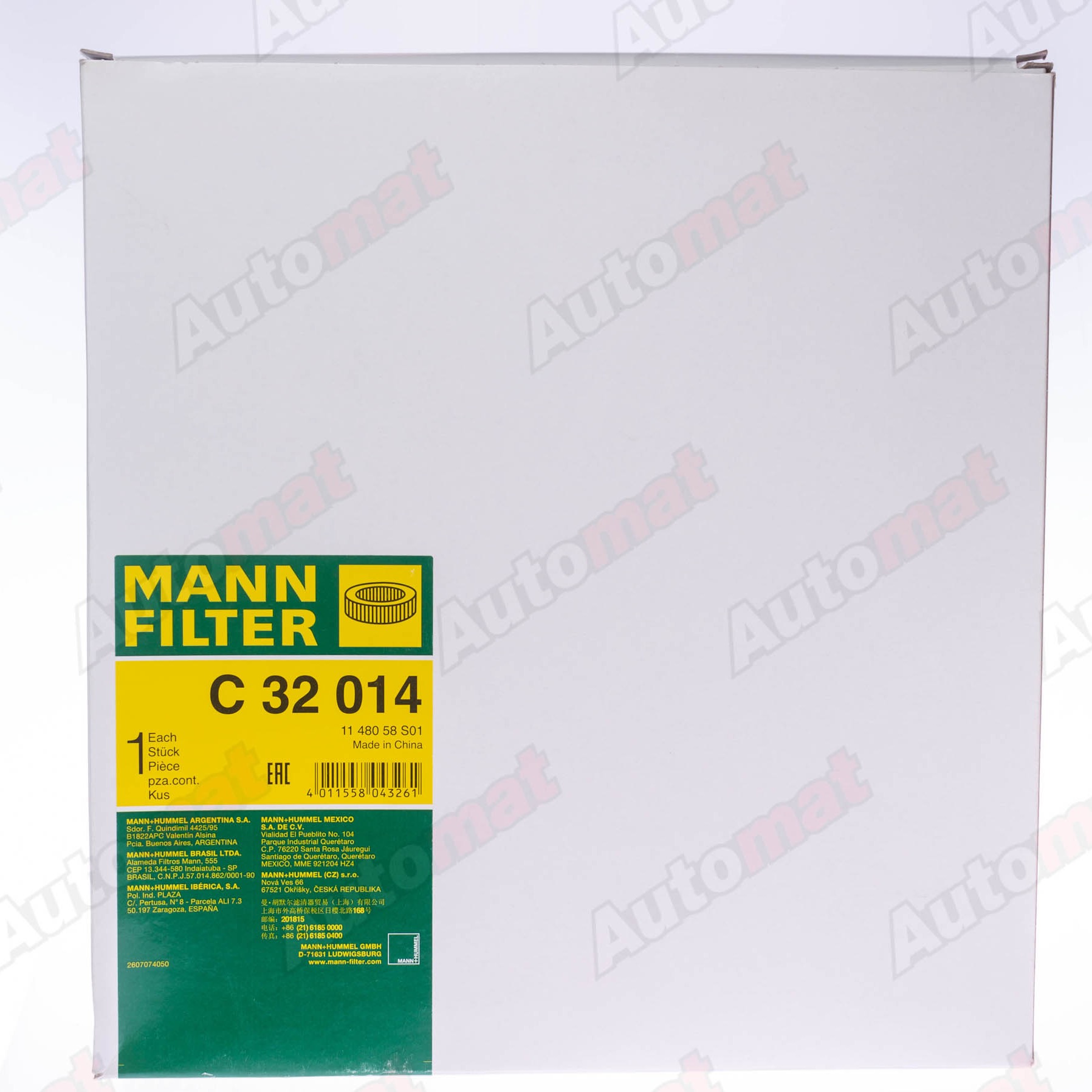 Фильтр воздушный MANN-FILTER C 32014 / A-1030