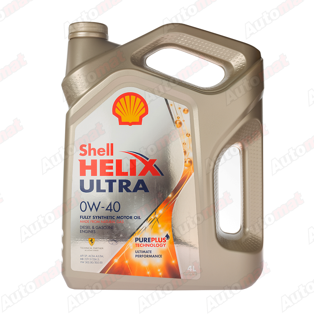 Моторное масло Shell Helix Ultra 0W40 SN/CF, 4л