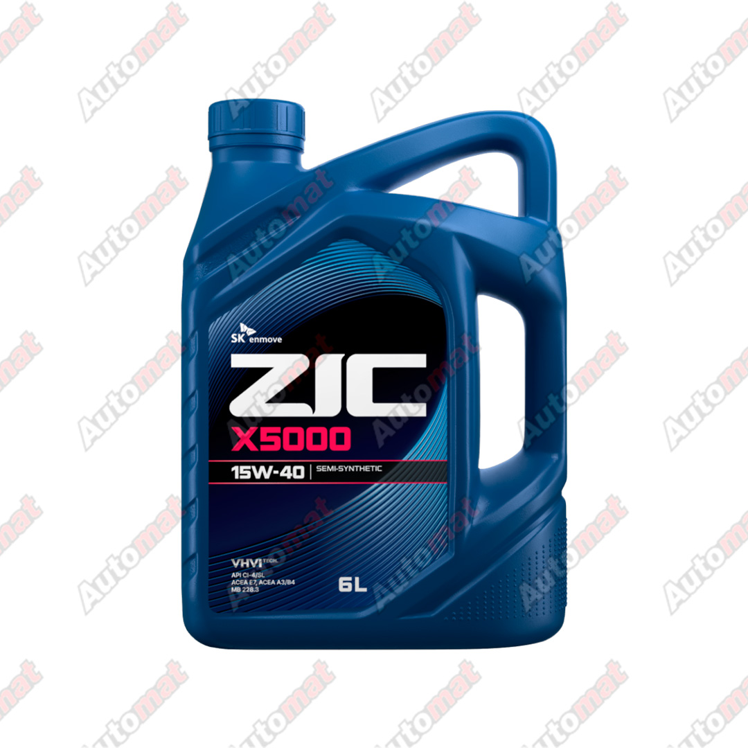 Масло моторное ZIC X5000 151W-40 CI-4/SL E7 (E5,E3) DH-1, 6л