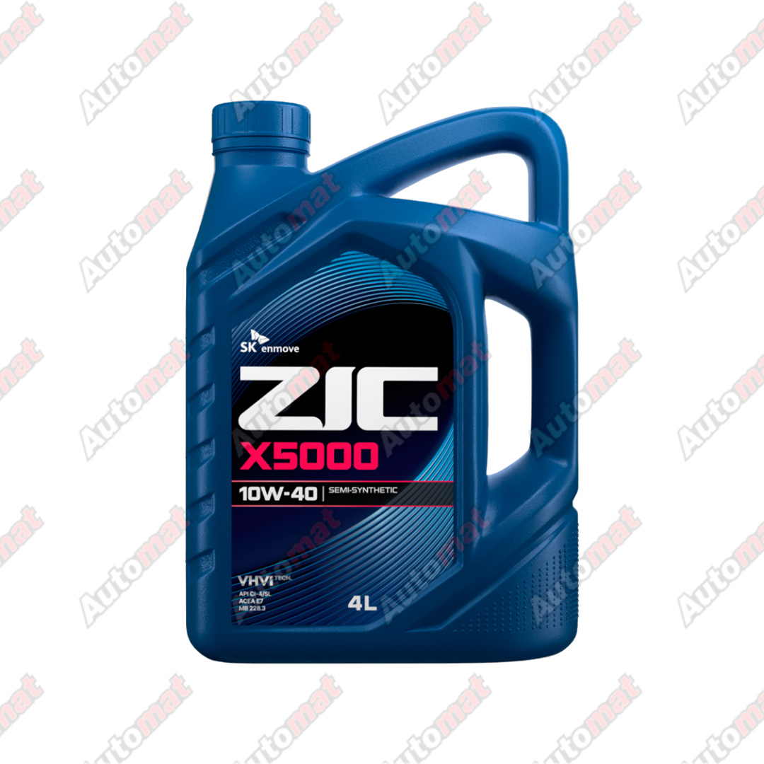 Масло моторное ZIC X5000 10W-40 CI-4/SL E7 (E5,E3) DH-1, 4л