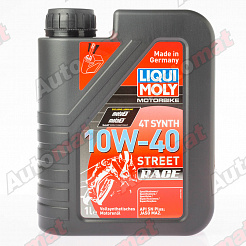 Моторное масло Liqui Moly 10W-40 SN MA2 4T Synth Street Race, 1л