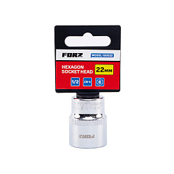 Головка торцевая шестигранная FORZ (1/2), 22 мм, CrV