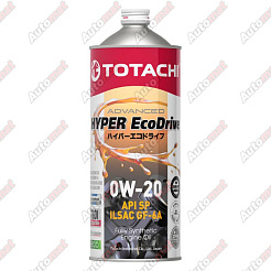 Масло моторное синтетическое TOTACHI HYPER EcoDrive Fully Synthetic SAE 0W-20 API SP/RC, ILSAC GF-6A 1л