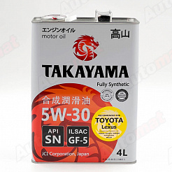 Моторное масло TAKAYAMA SAE 5W-30 GF-5 SN, 4л