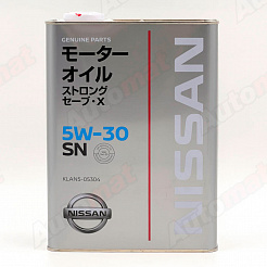 Моторное масло NISSAN SN STRONG SAVE X 5W-30, 4л