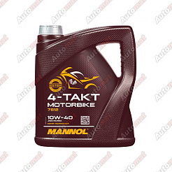 Моторное масло MANNOL 7812 Motorbike 4T 10W-40, 4л