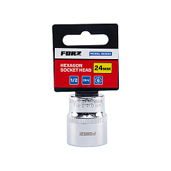 Головка торцевая шестигранная FORZ (1/2), 24 мм, CrV