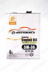 Моторное масло AUTOBACS ENGINE OIL SYNTHETIC 5W30 SP/GF-6A, 4л