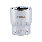 Головка торцевая шестигранная FORZ (1/2), 24 мм, CrV