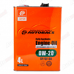 Моторное масло AUTOBACS ENGINE OIL FS 0W20 SP/GF-6A, 4л