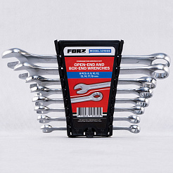 Набор комбинированных ключей FORZ 8 предметов, 8, 9, 10, 12, 13, 14, 17, 19 мм, CrV