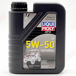 Моторное масло для 4-тактных мотоциклов LiquiMoly ATV 4T Motoroil 5W-50 SN MA2 НС-синтетическое, 1л 