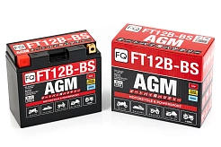 Мото аккумулятор FQ 10,0Ah FT12B-BS AGM (150*70*130)