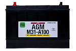 Аккумулятор FQ MARINE & LEISURE AGM M31-A100 100Ah 1000A