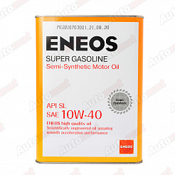 Моторное масло ENEOS ENEOS SUPER GASOLINE 10W-40 SL SEMI-SYNTHETIC, 4л