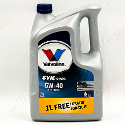 Моторное масло Valvoline Synpower SN/CF 5W-40 5л