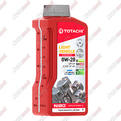 Масло моторное синтетическое TOTACHI NIRO LV SYNTHETIC SAE 0W-20 API SP/SN plus ILSAC GF-6A 1л