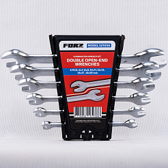 Набор рожковых ключей FORZ 6 предметов, 6х7, 8х9, 10х11, 12х13, 14х17, 18х19 мм, CrV