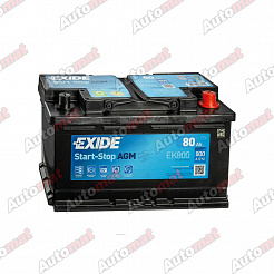 Аккумуляторная батарея EXIDE EK800 MICRO-HYBRID AGM NEW 12V 80Ah 800A B13